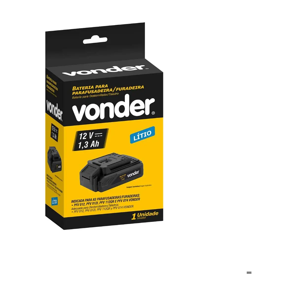 Batería para destornillador / taladro 1.3 Ah PFV012 de 12 V Vonder