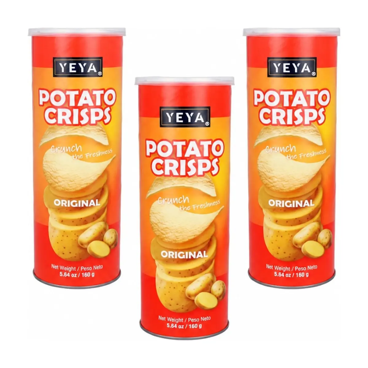 Papas fritas crujientes sabor original YEYA (3 X 160 g / 5.64 oz)