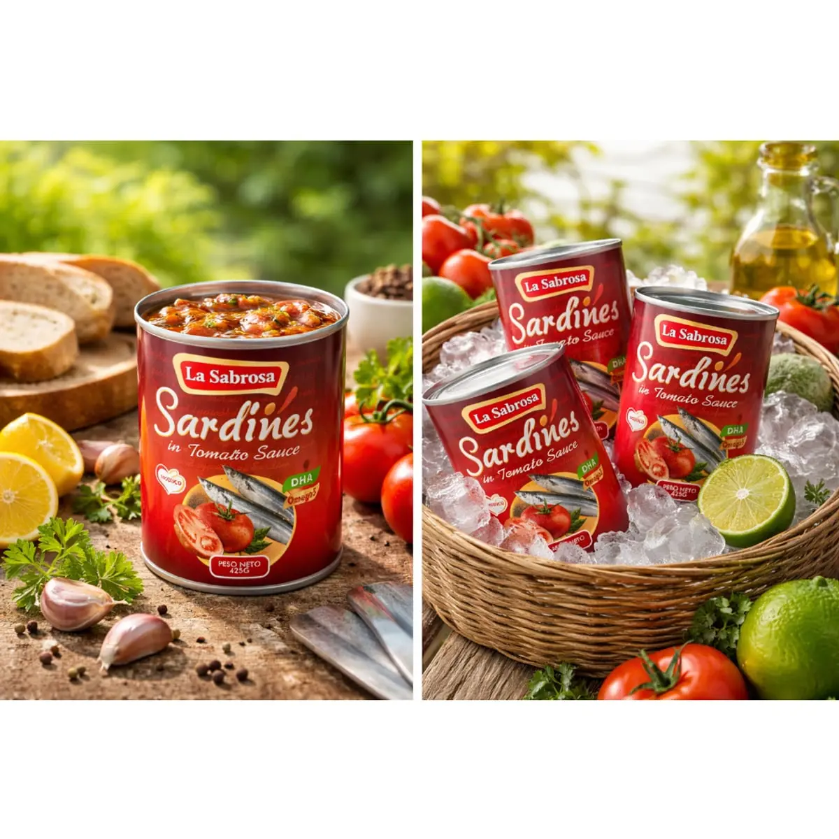 Sardina en salsa de tomate La Sabrosa (3 x 425 g / 14.99 oz) - Miniatura 2