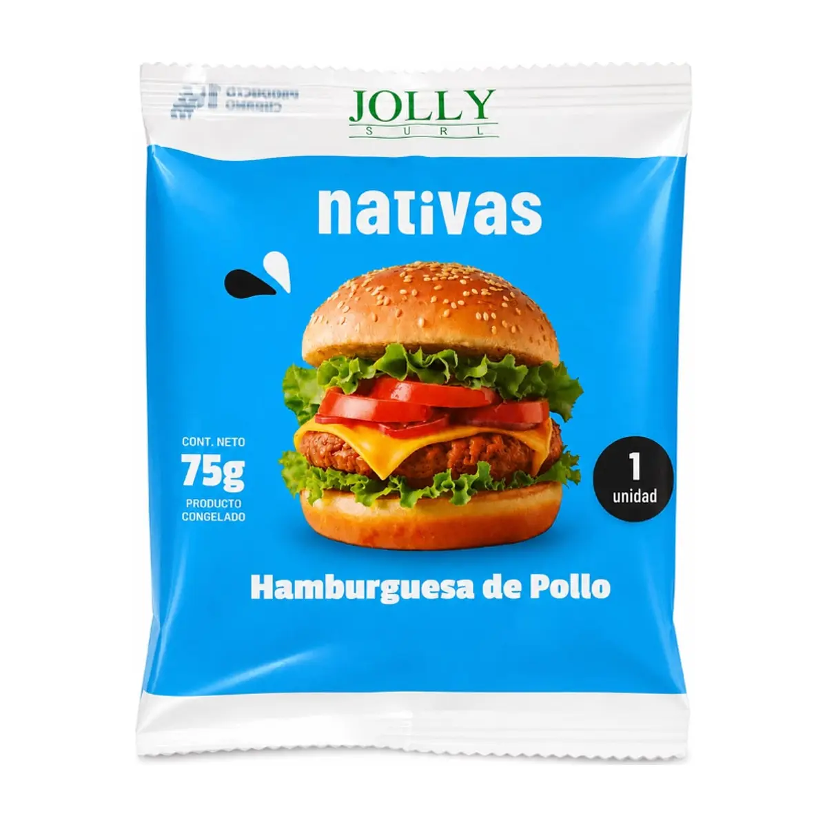 Hamburguesa de Pollo Nativas Jolly Surl (75 g / 2.6 oz)