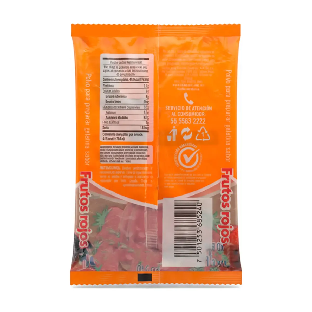 Polvo para preparar gelatina sabor frutos rojos Chedraui (120 g / 4.23 oz) - Thumbnail 2