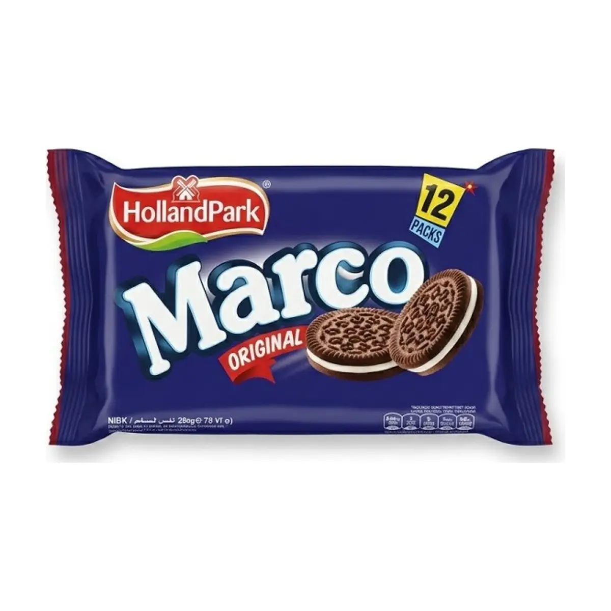 Galletas con Crema de Vainilla Marco (12u x 30g) HOLLANDPARK