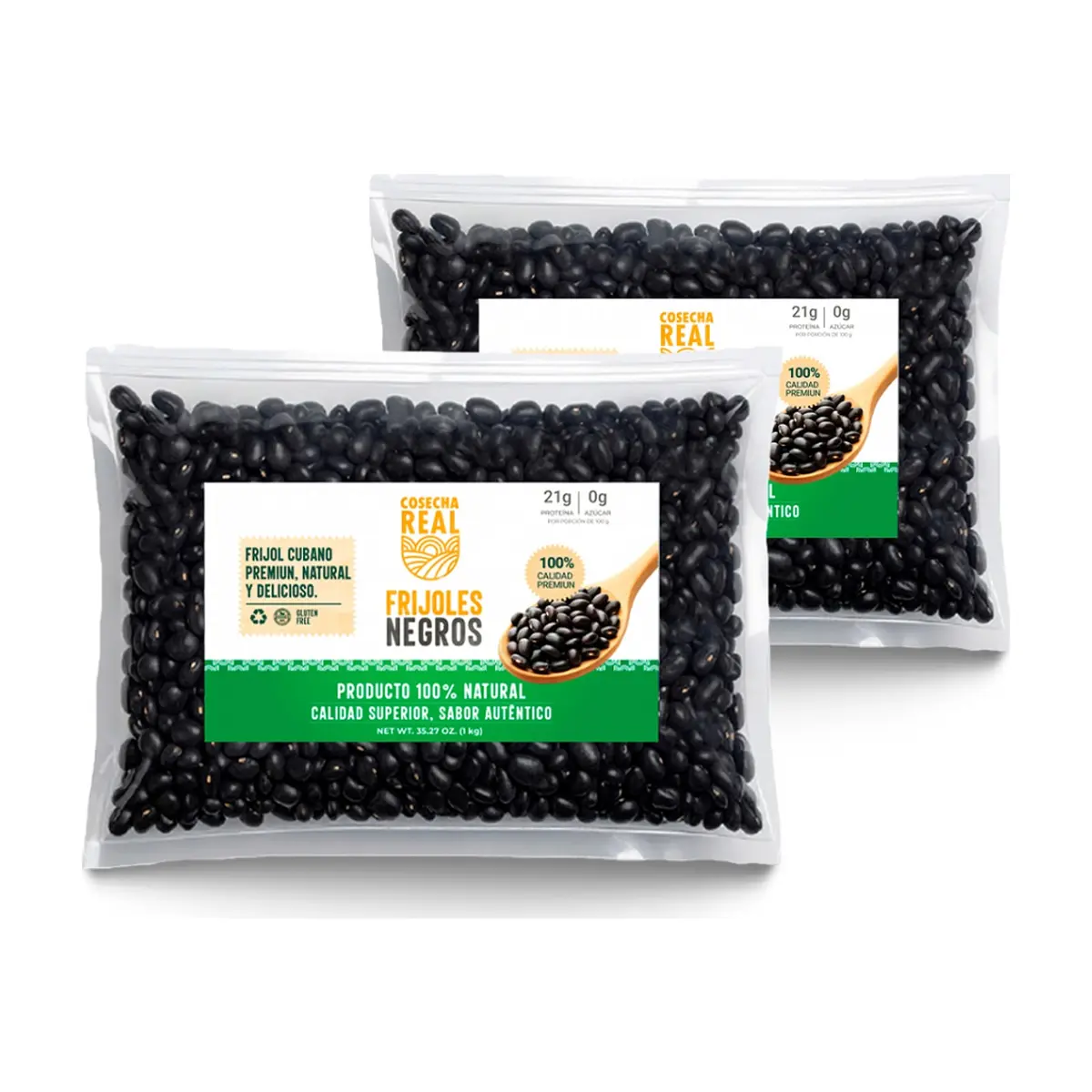 Frijoles negros Cosecha Real (2 x 1 kg / 2.2 lb)