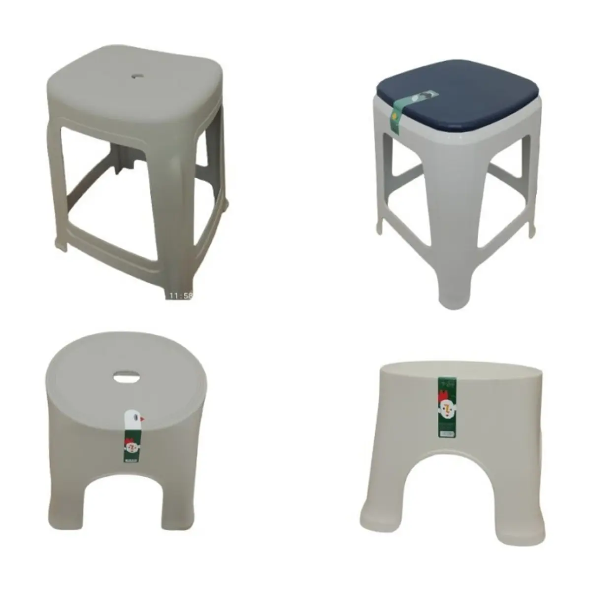 Combo para tu hogar con 4 Banquetas pequeña, mediana y altas.