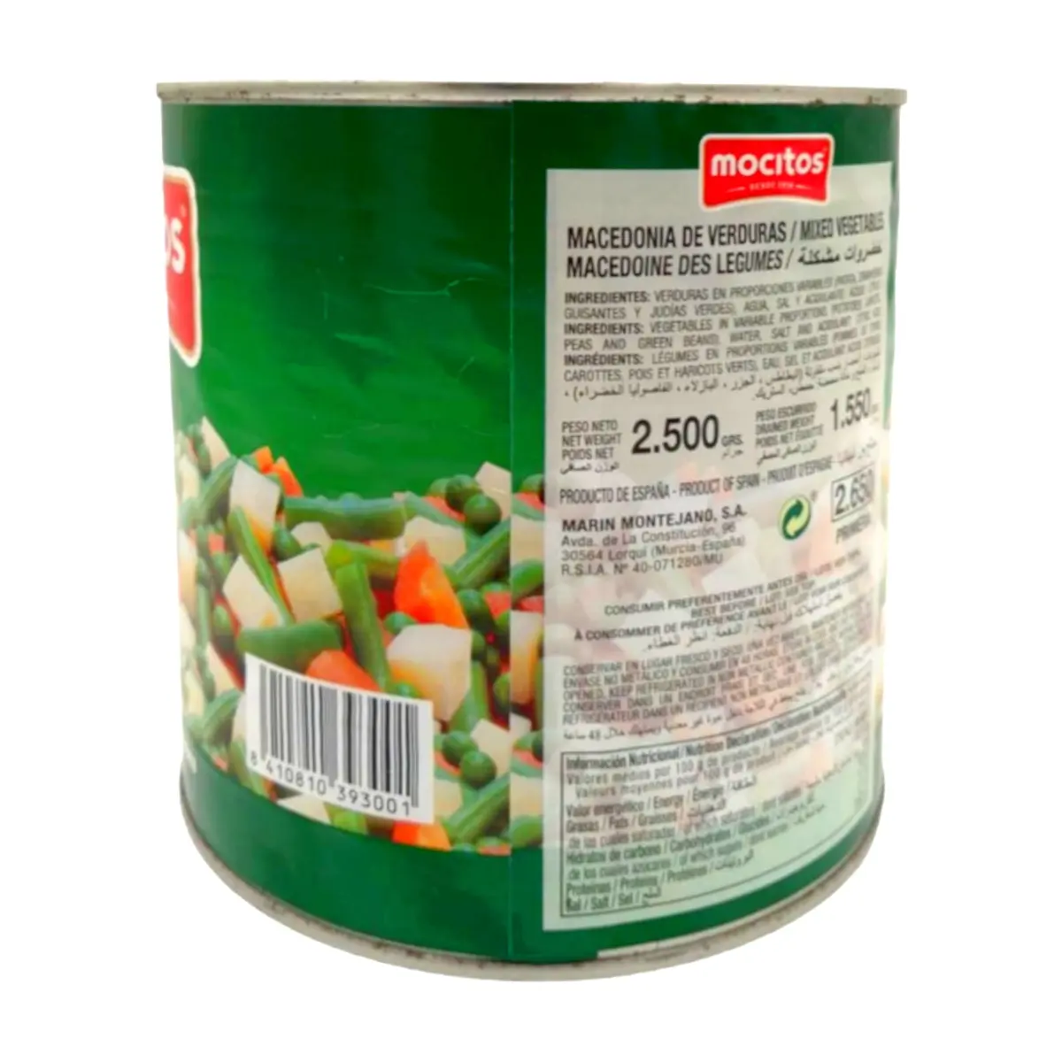 Macedonia de verduras Mocitos (2.5 kg / 5.51 lb) - Miniatura 3