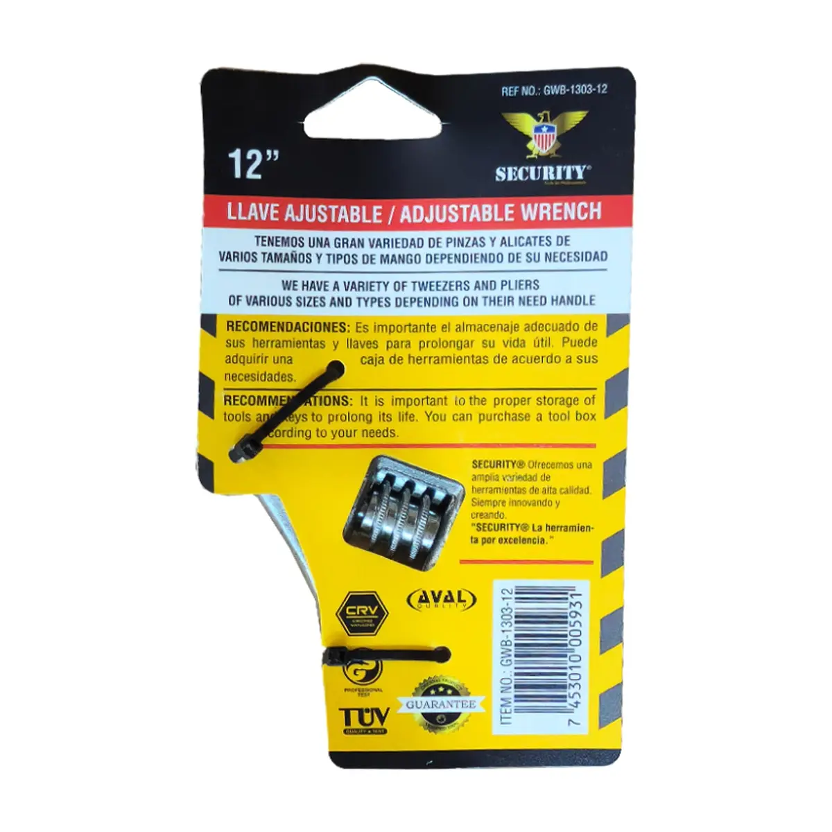 Llave de ajuste de 12" Security - Thumbnail 5