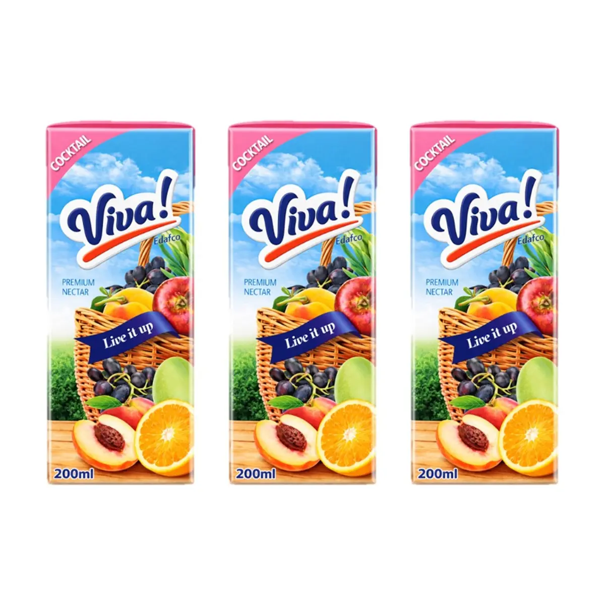Néctar de cóctel Viva! (3 x 200 ml)