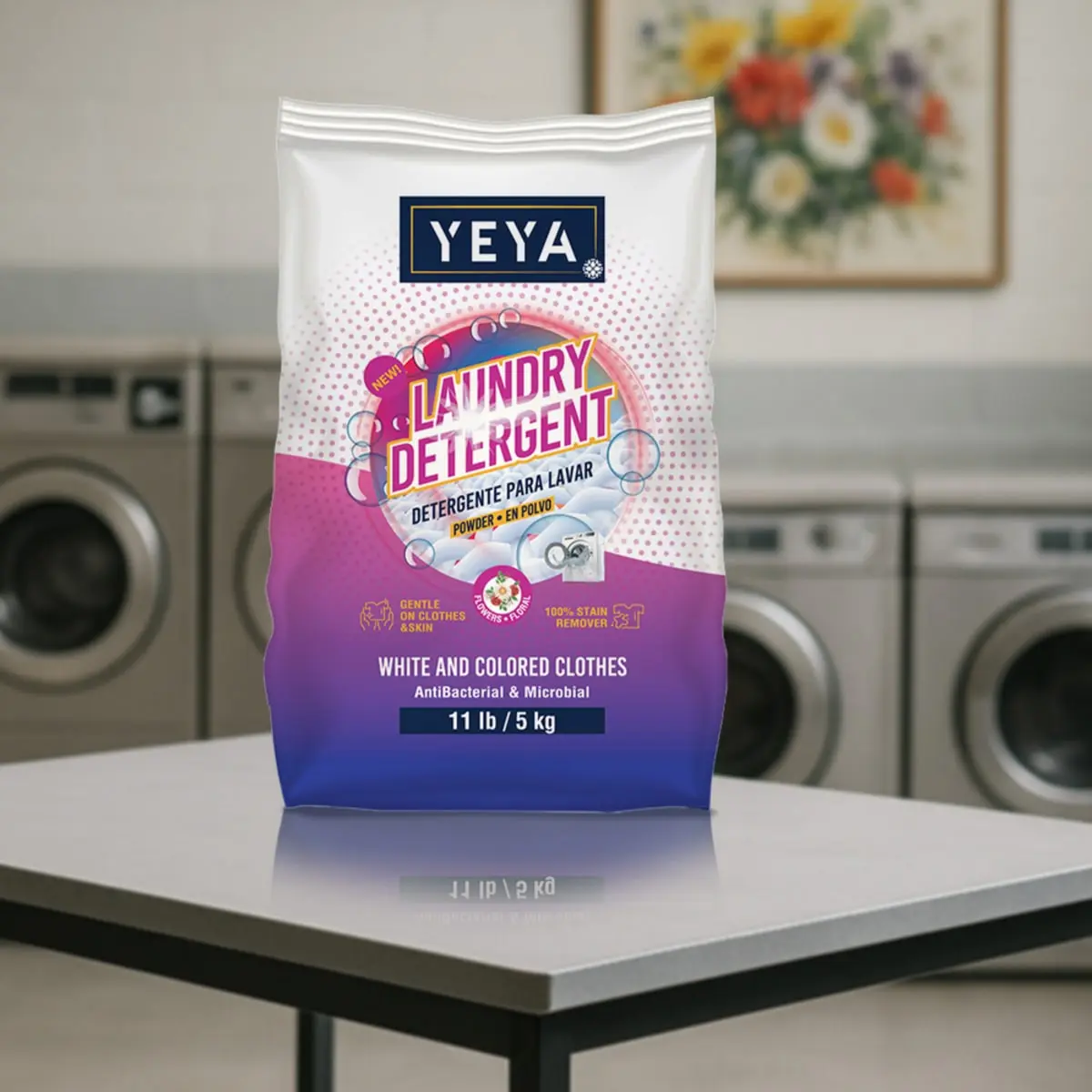 Detergente en polvo con aroma a flores YEYA (5 kg / 11 lb) - Thumbnail 5