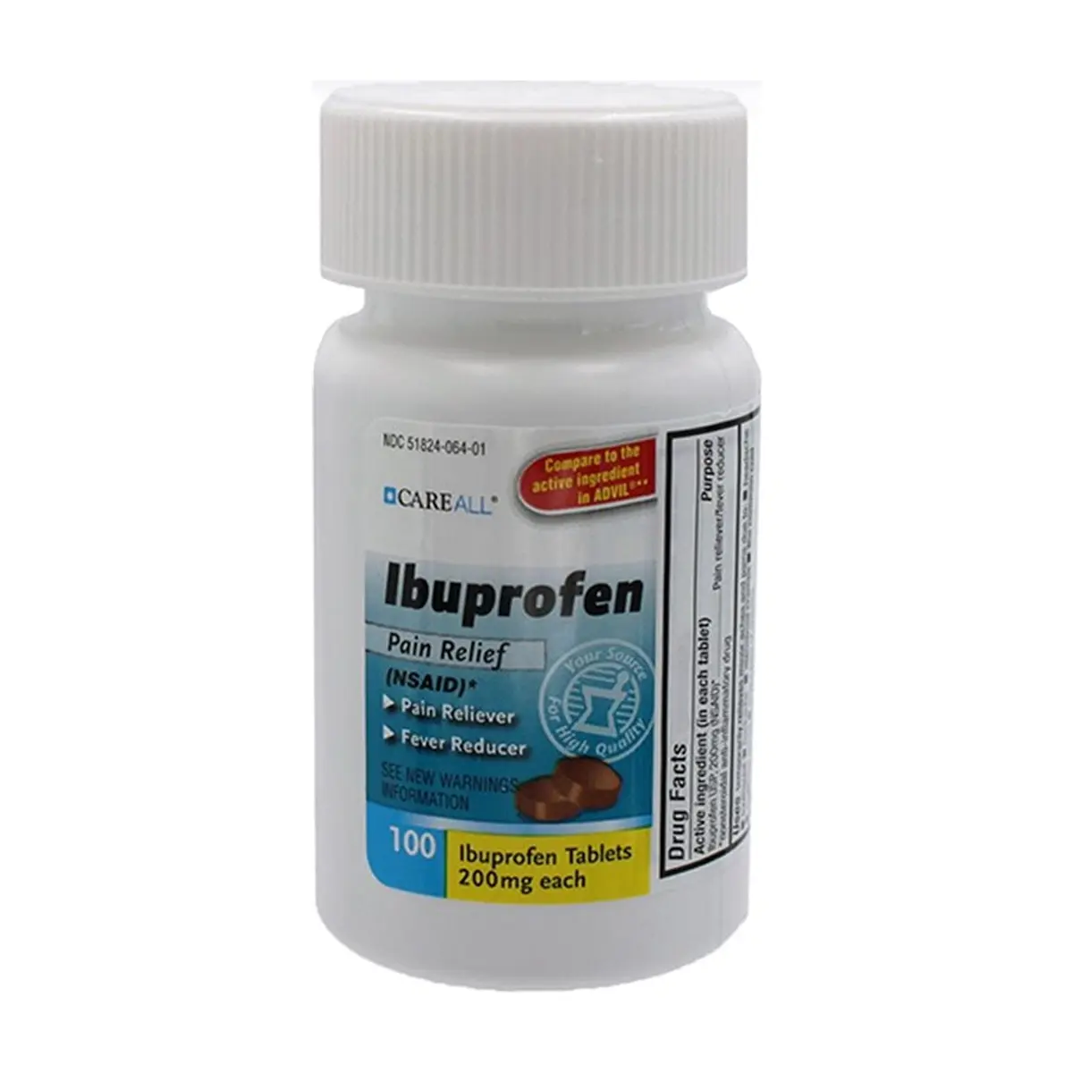 Ibuprofeno 200 mg CareAll (100 tabletas)