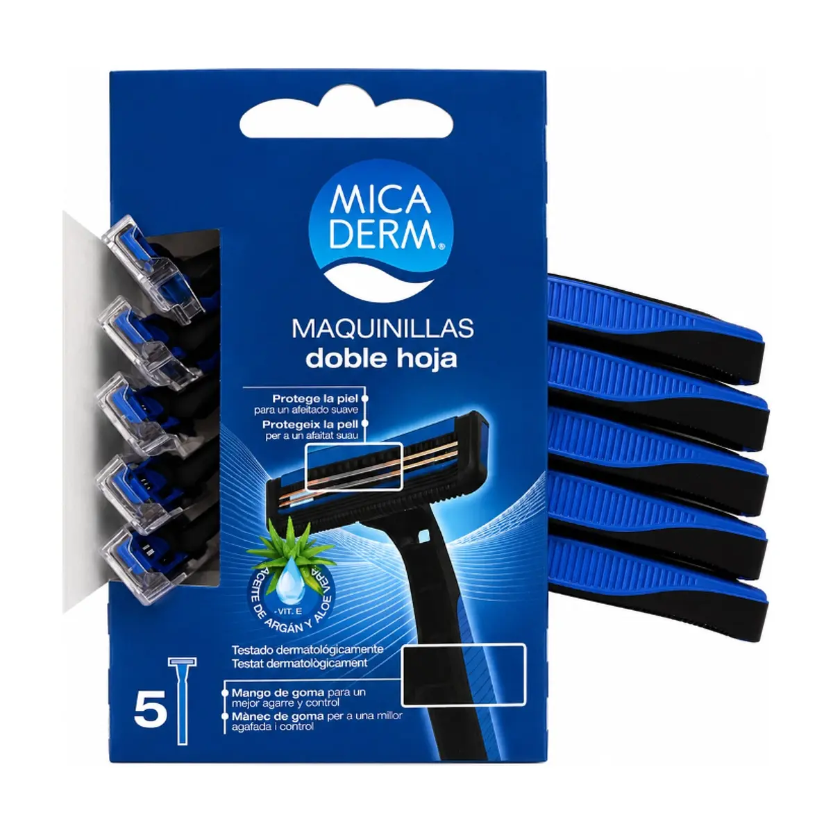 Maquinillas de afeitar doble hoja MICADERM (5 U)