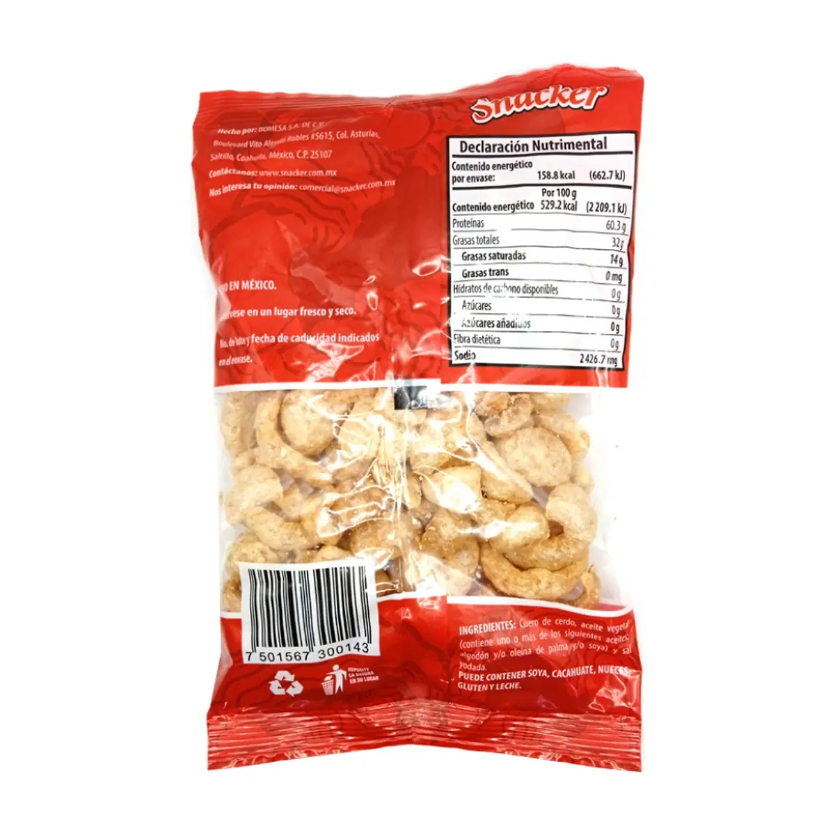 Chicharrón de cerdo Snacker (30 g / 1.05 oz) - Miniatura 5