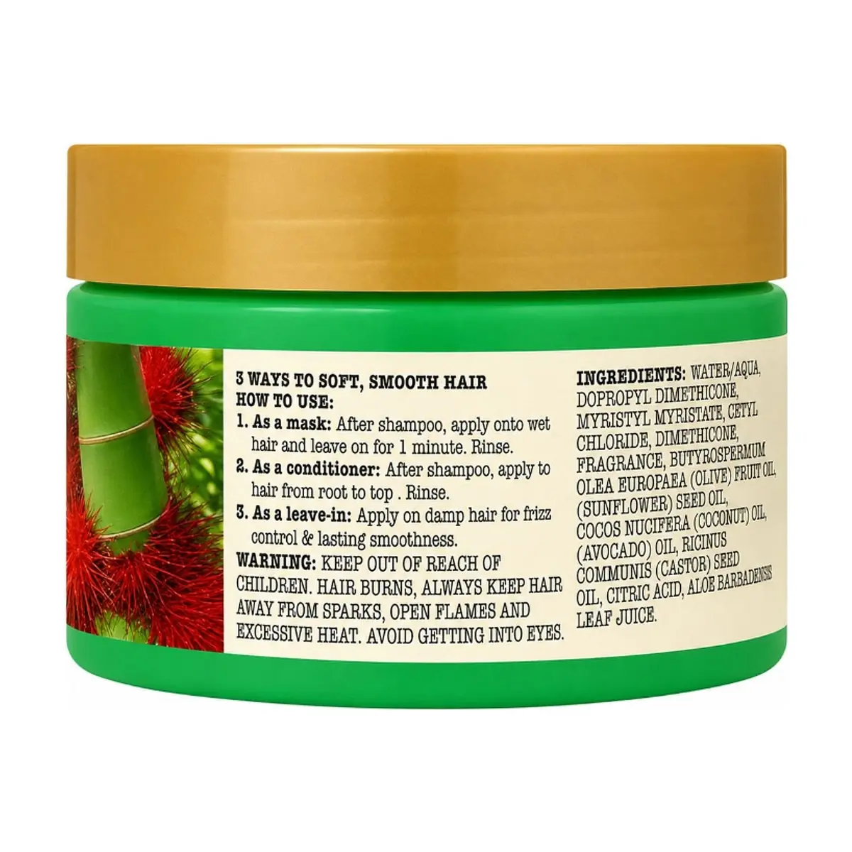 Mascarilla para el cabello de fibras de bambú, aceite de ricino y aceite de neem Spa Luxury (170 g / 6 oz) - Thumbnail 2