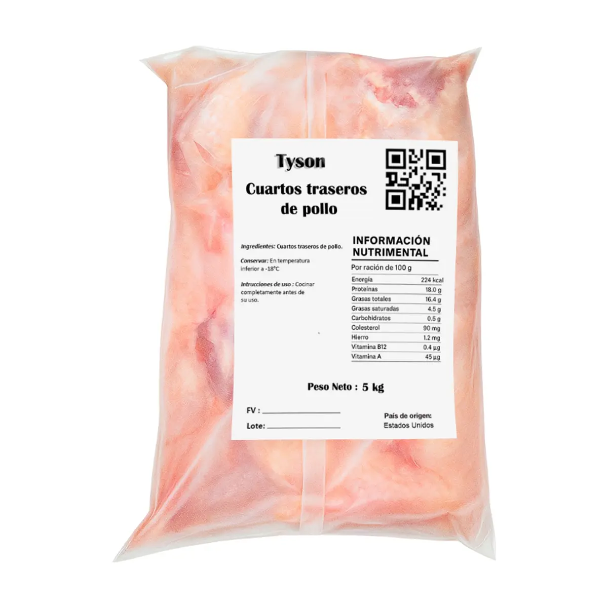 Paquete de cuartos traseros de pollo Tyson (5 kg / 11 lb) - Thumbnail 2