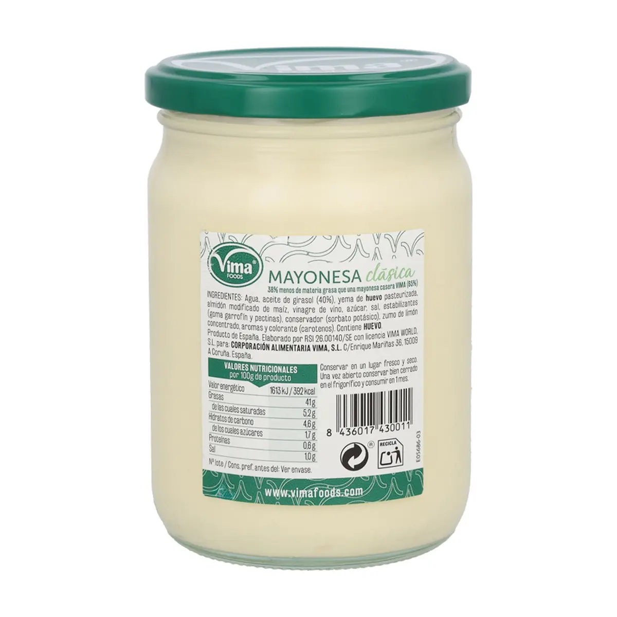 Mayonesa clásica Vima Foods (450 ml) - Miniatura 2