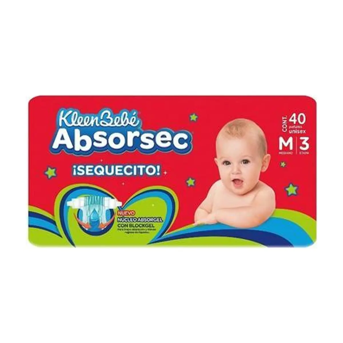 Pañales Desechables Mediano (40 piezas) KLEENBEBÉ