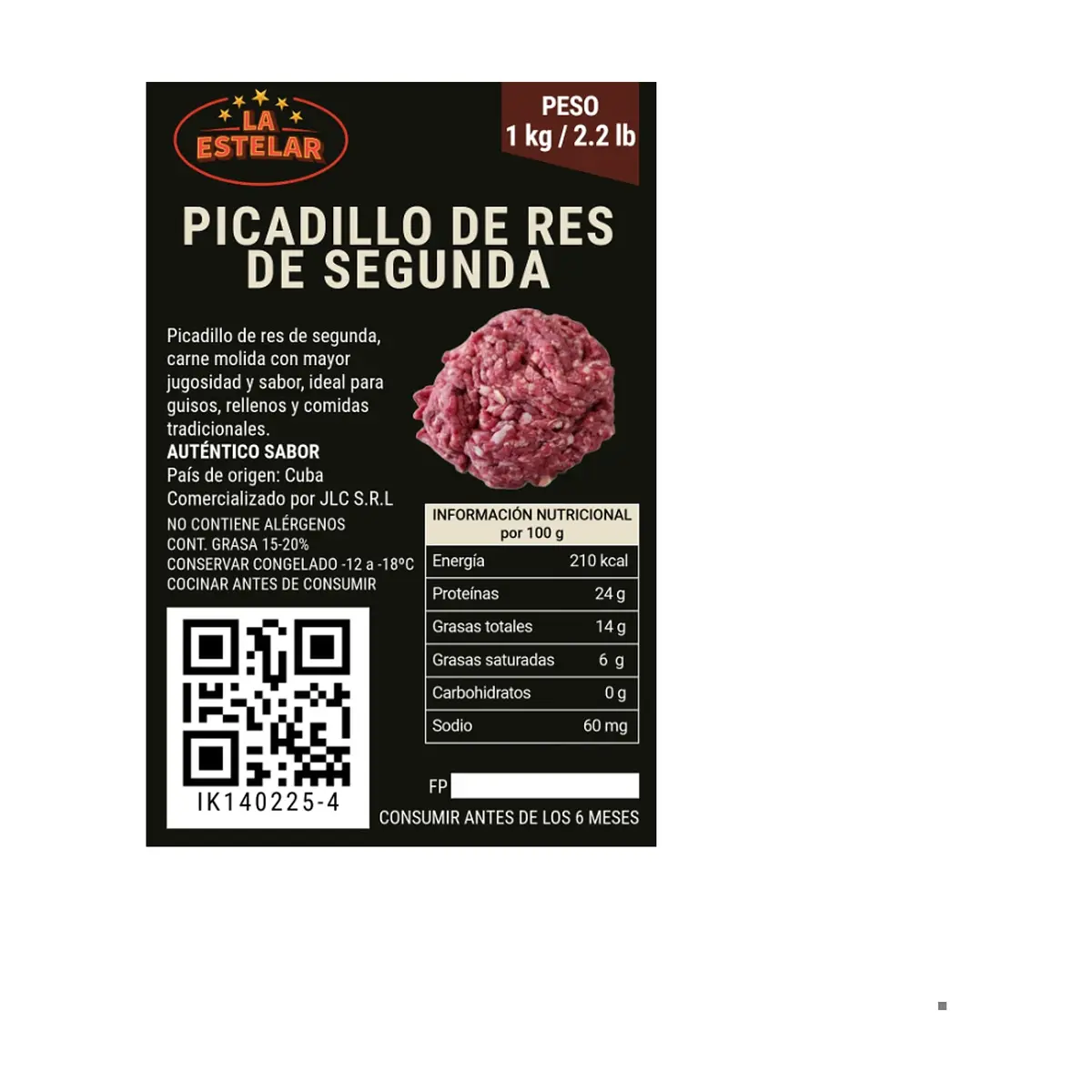 Picadillo de res de segunda La Estelar (1 kg / 2.2 lb) - Miniatura 2
