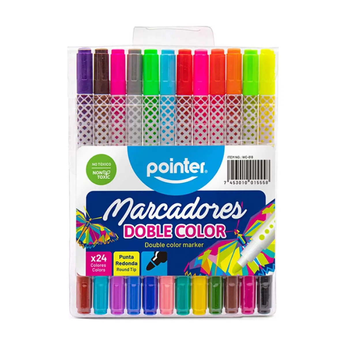 Juego de 12 marcadores doble color Pointer