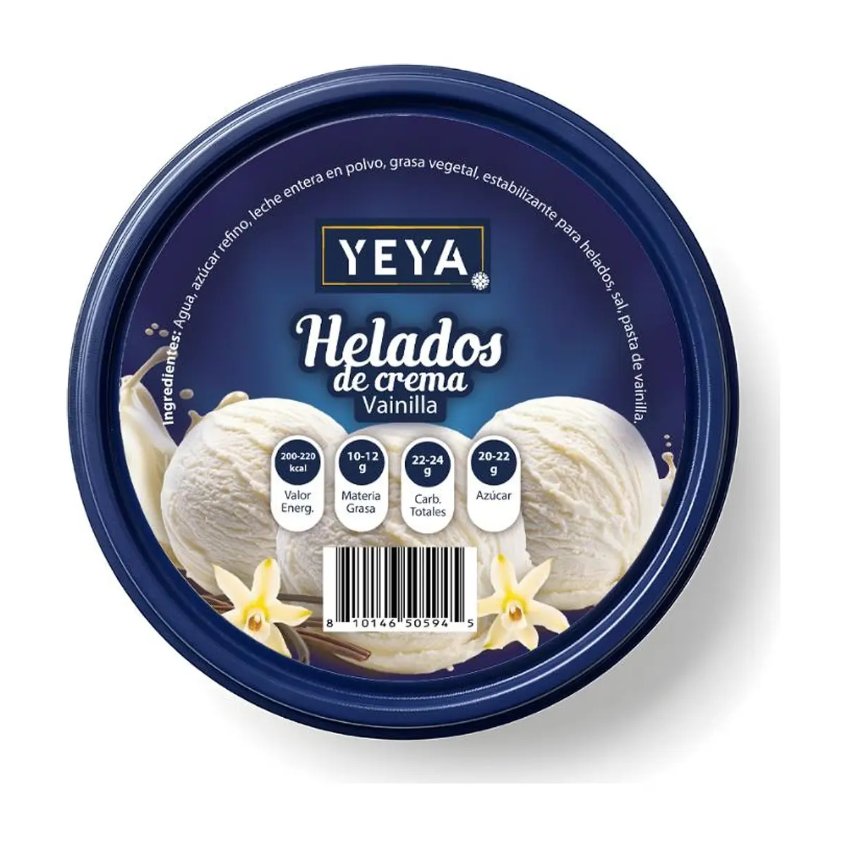 Helado de crema sabor a vainilla YEYA (500 ml) - Thumbnail 3