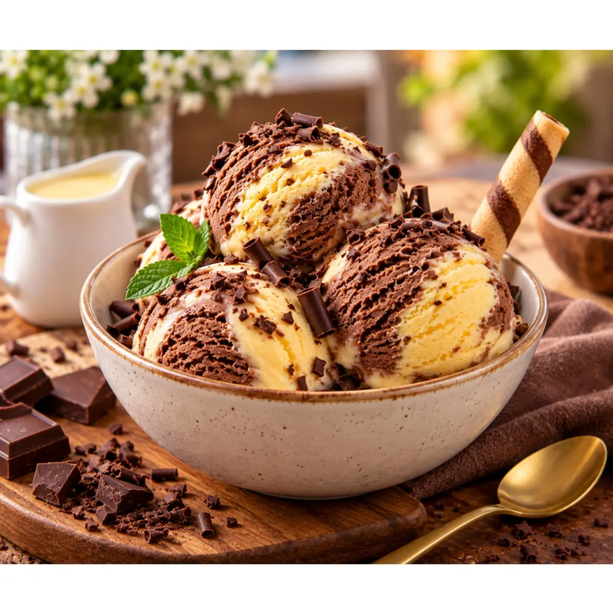 Helado doble crema sabor chocolate y mantecado Alask (4 L) - Thumbnail 4