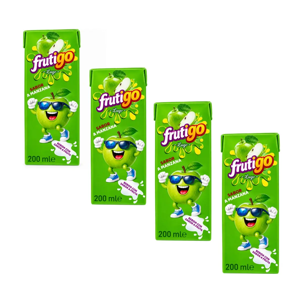 Bebida sabor a manzana Frutigo (4 x 200 ml / 6.76 fl oz)