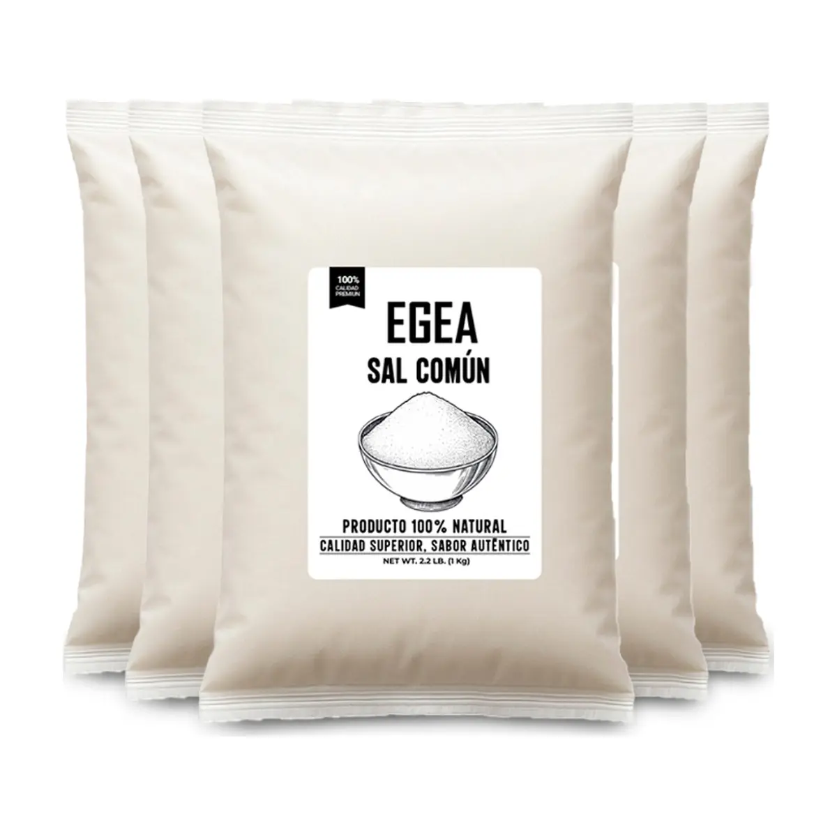 Sal común EGEA (5 x 1 kg / 2.2 lb)
