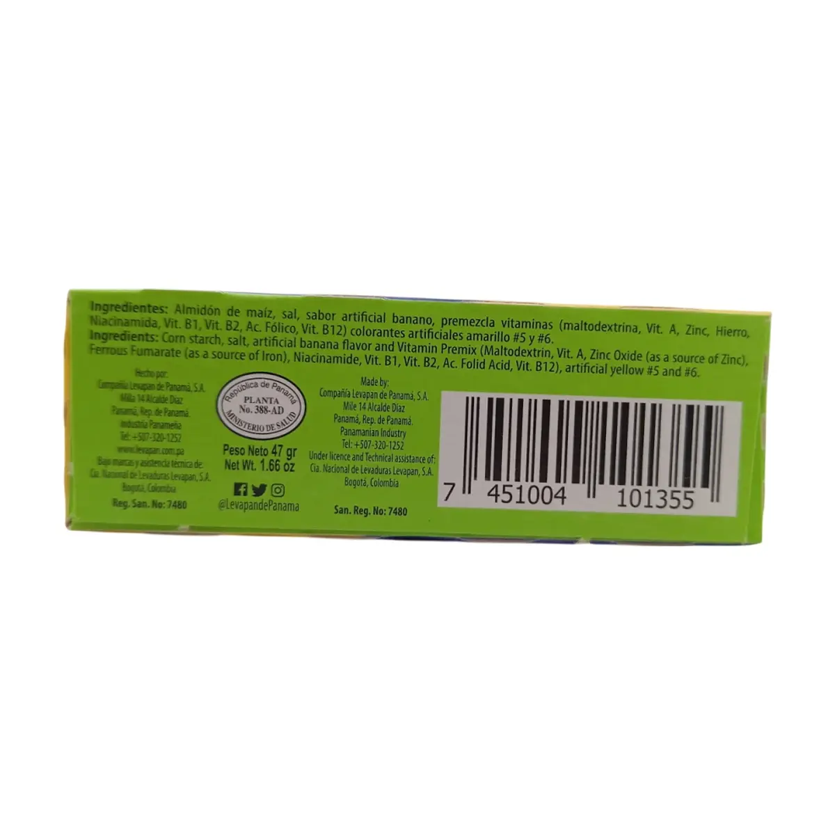 Crema de maicena sabor banana Levapan (47 g / 1.66 oz) - Thumbnail 2