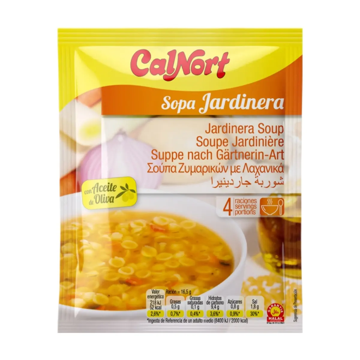 Sopa jardinera con aceite de oliva Calnort (66 g / 2.33 oz)