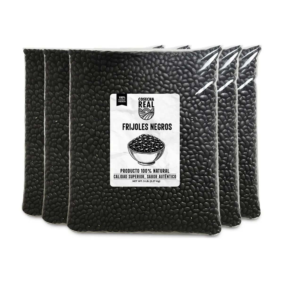 Frijoles negros Cosecha Real (5 x 2.27 kg / 5 lb)