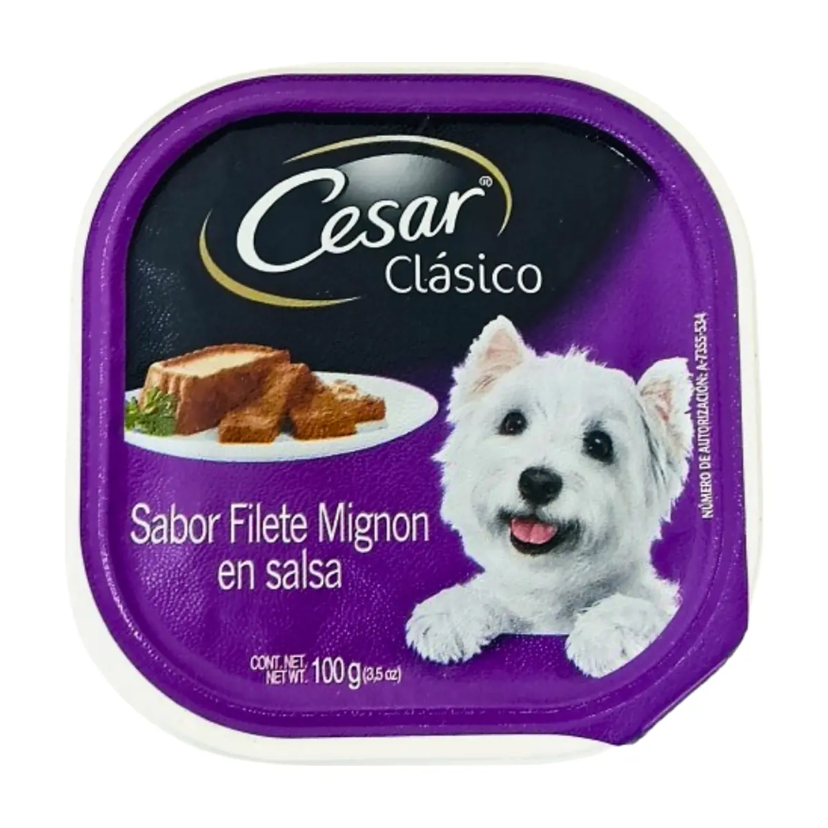 Alimento para perro adulto filete mignon en salsa Cesar Clásico (100 g / 3.5 oz)