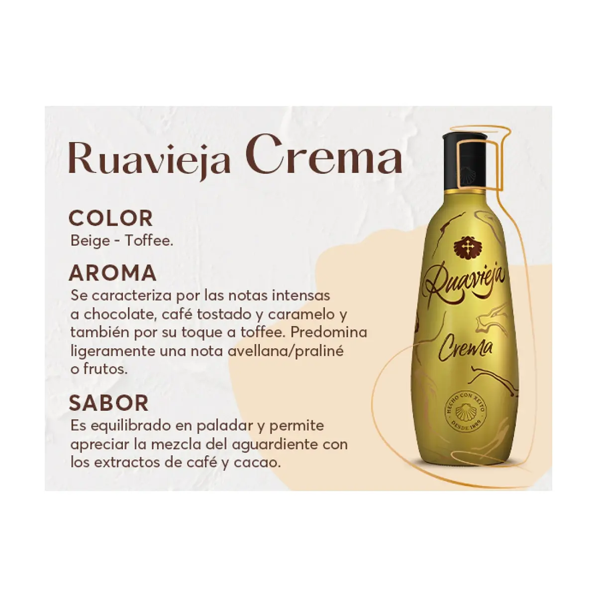 Licor de crema Ruavieja (700 ml) - Thumbnail 4