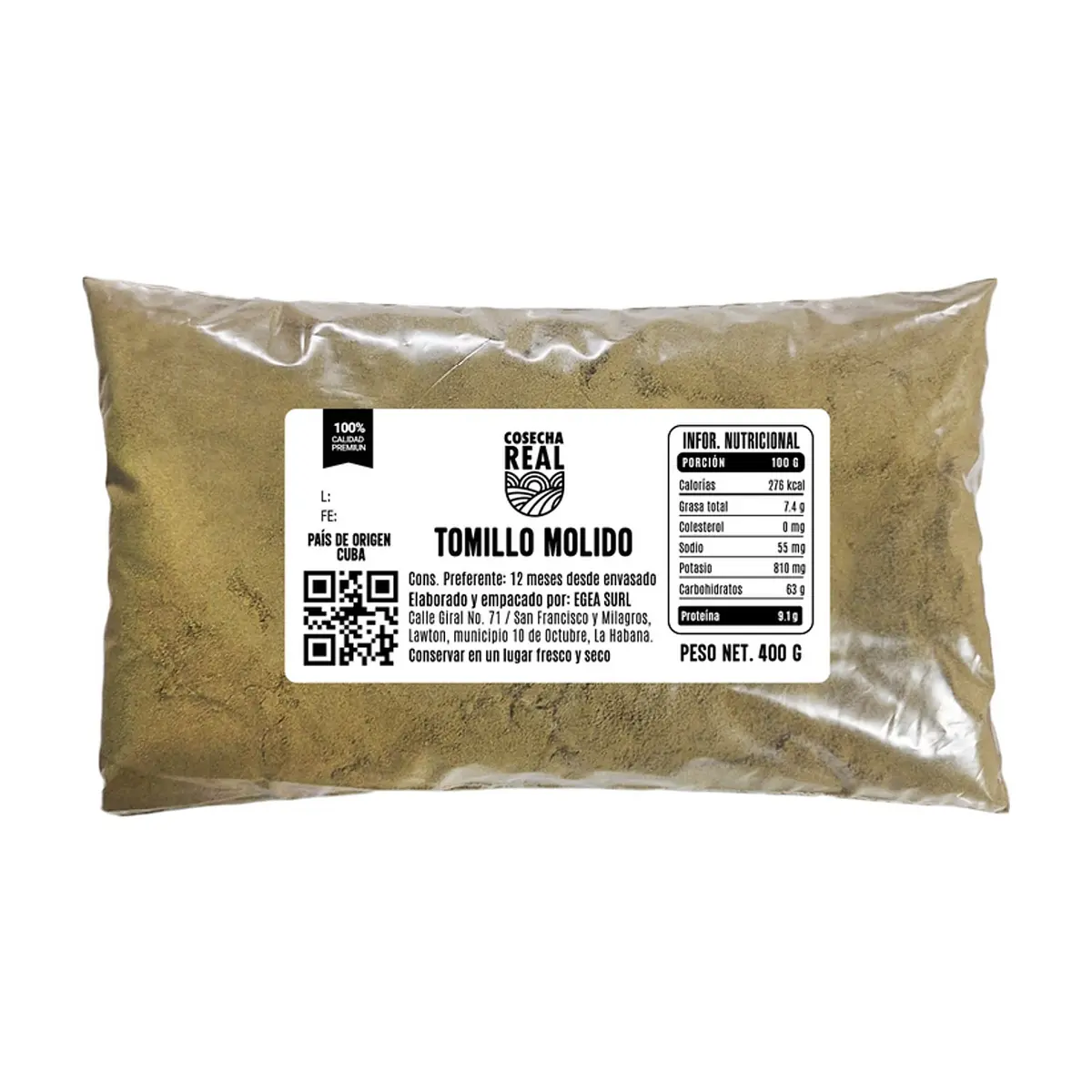 Tomillo molido Cosecha Real (400 g / 14.1 oz)