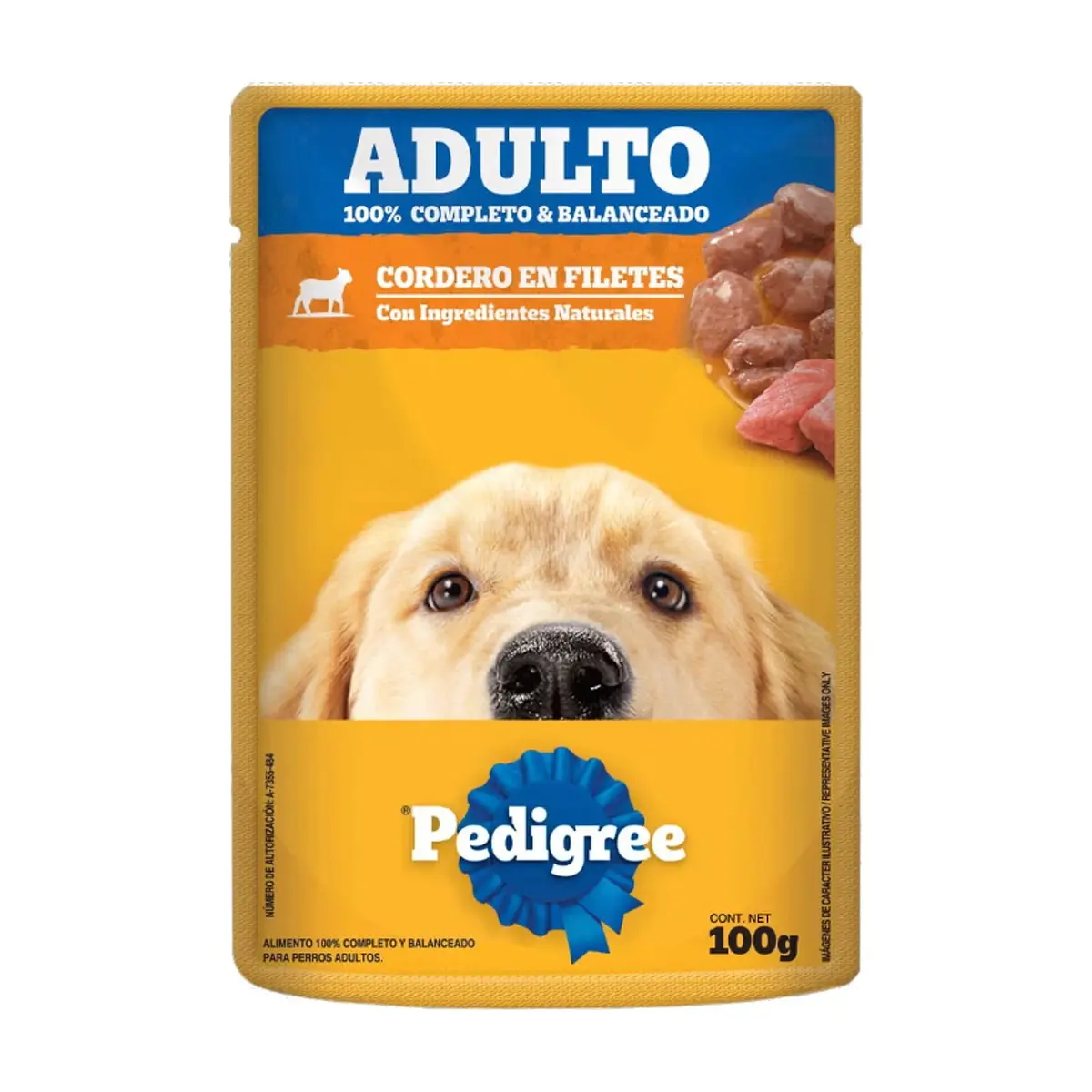 Alimento cordero en filetes para perro adulto Pedigree (100 g / 3.52 oz) - Thumbnail 3