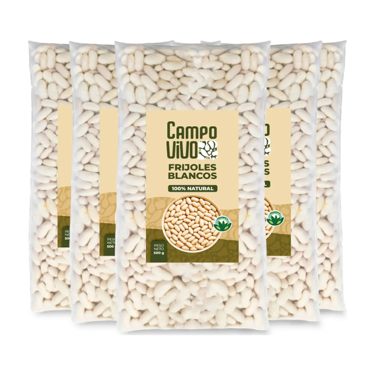 Frijoles blancos Campo Vivo (5 x 500 g / 1.1 lb)