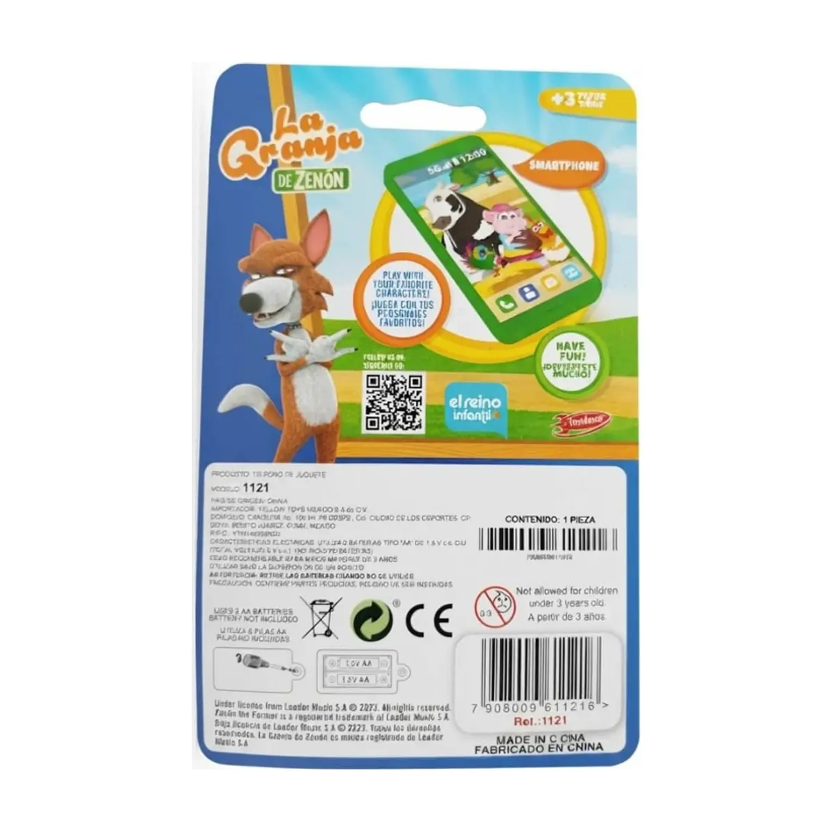 Teléfono de juguete interactivo con diseño La Granja de Zenón Toy Maker - Miniatura 2
