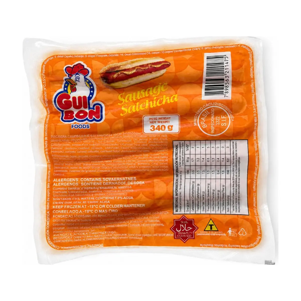 Salchichas de pollo Gui Bon Foods (340 g / 12 oz)