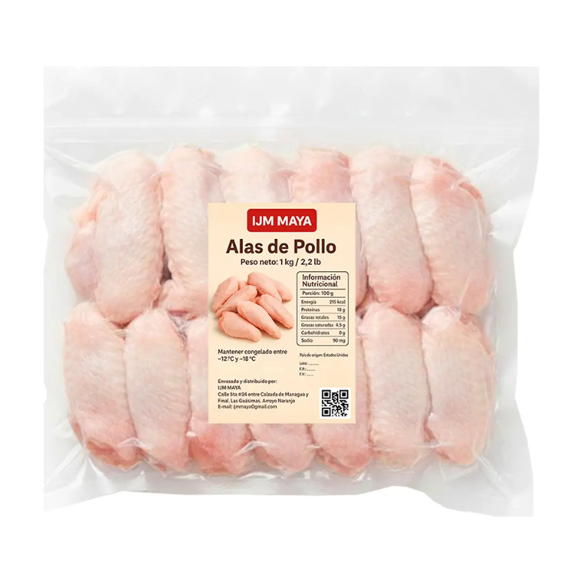 Alas de pollo IJM Maya (1 kg / 2.2 lb) - Thumbnail 3