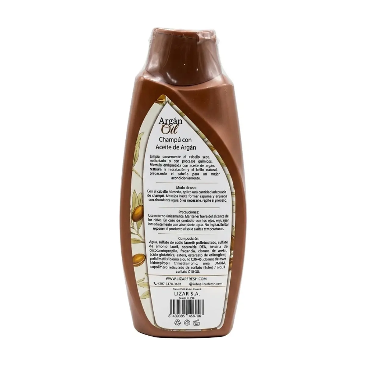 Champú sin sal con aceite de argán Lizar (500 ml) - Miniatura 2