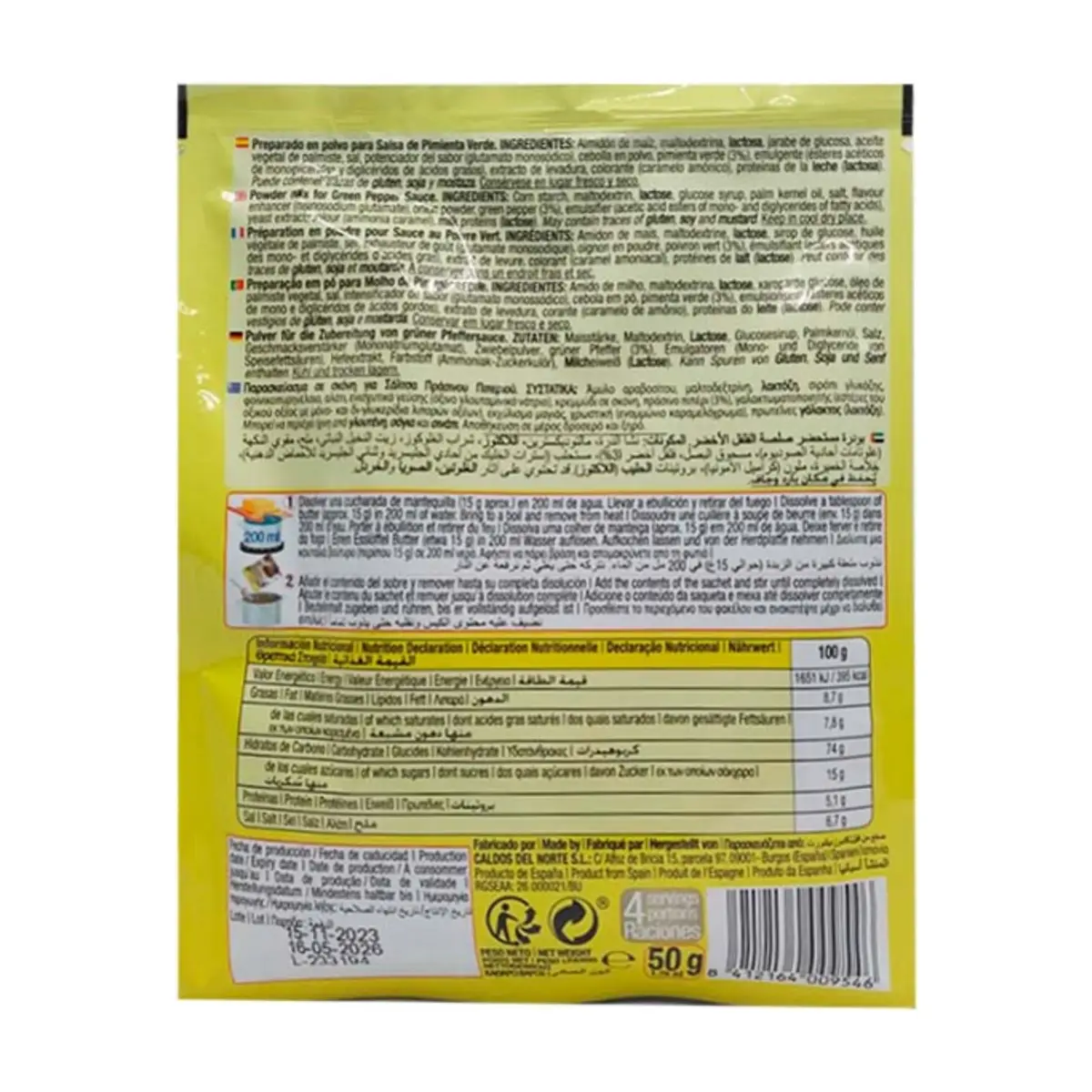 Salsa pimienta verde Calnort (50 g / 1.76 oz) - Miniatura 2