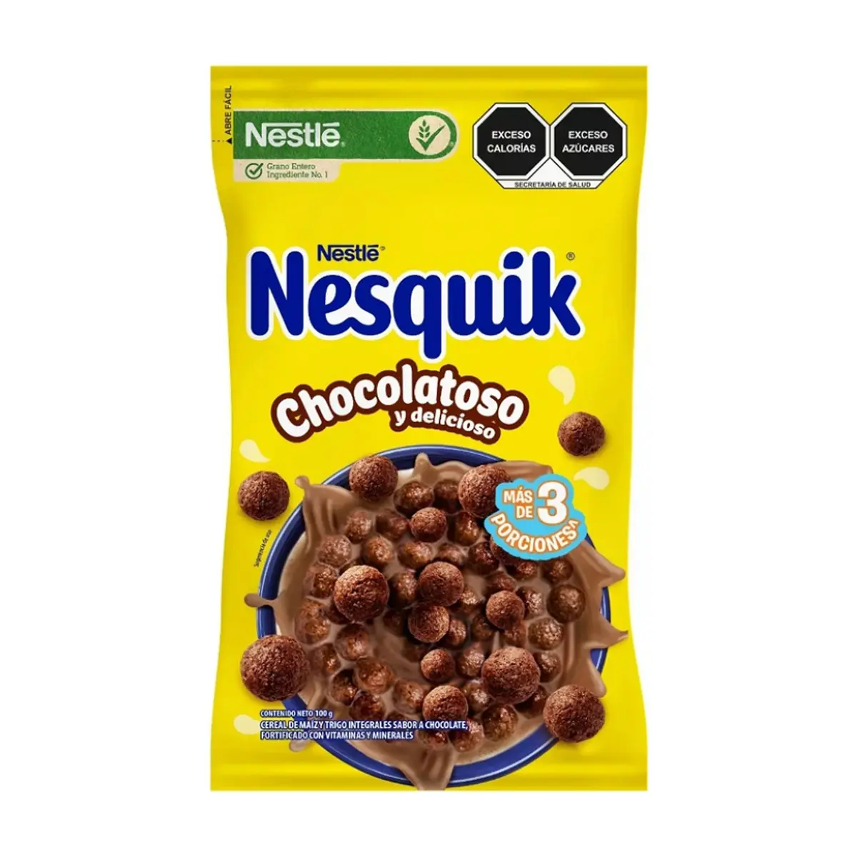 Cereal de maíz y trigo integrales sabor chocolate Nesquik Nestlé (100 g / 3.52 oz) - Thumbnail 4