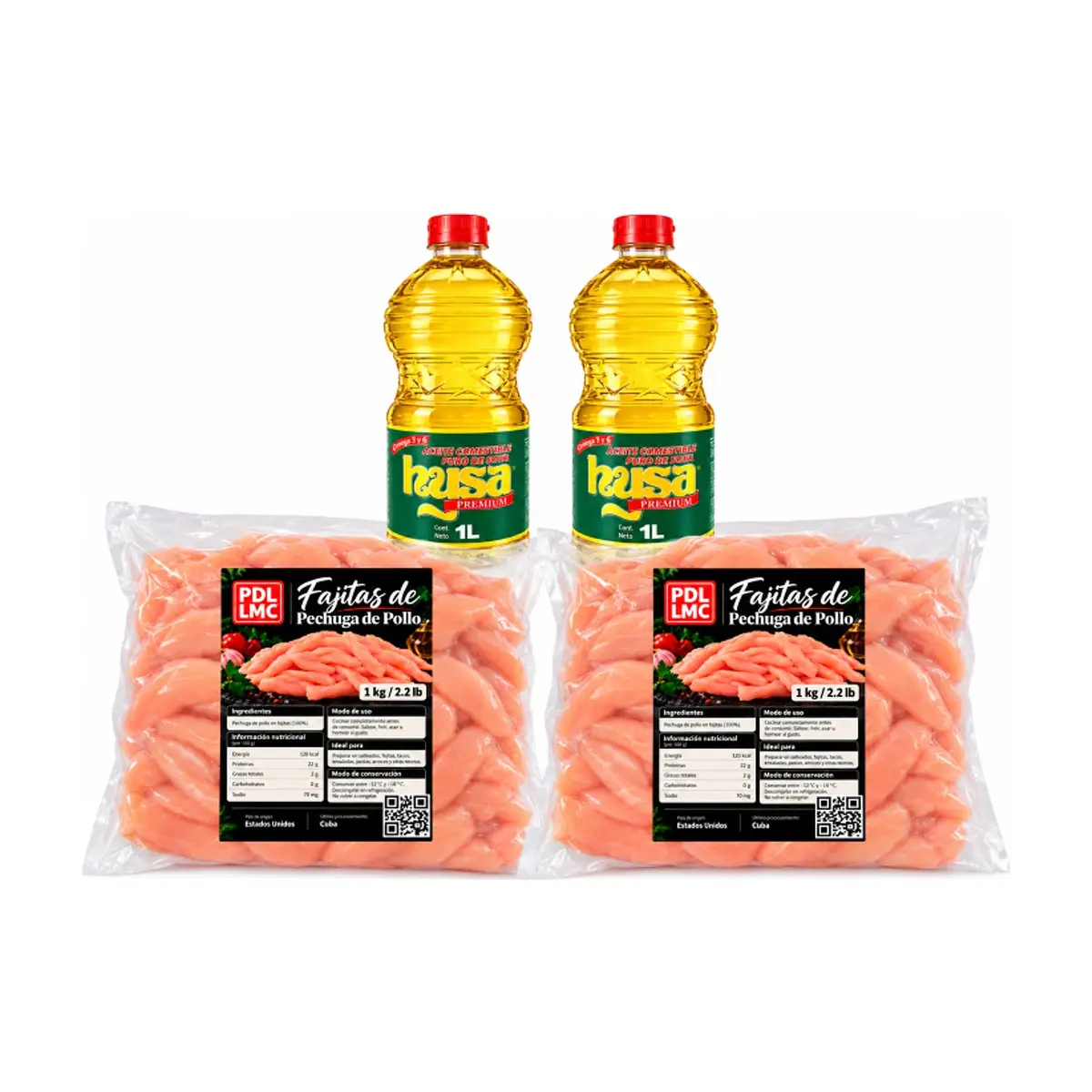 Fajitas de Pechuga de Pollo + Aceite de soya puro - Imagen 1