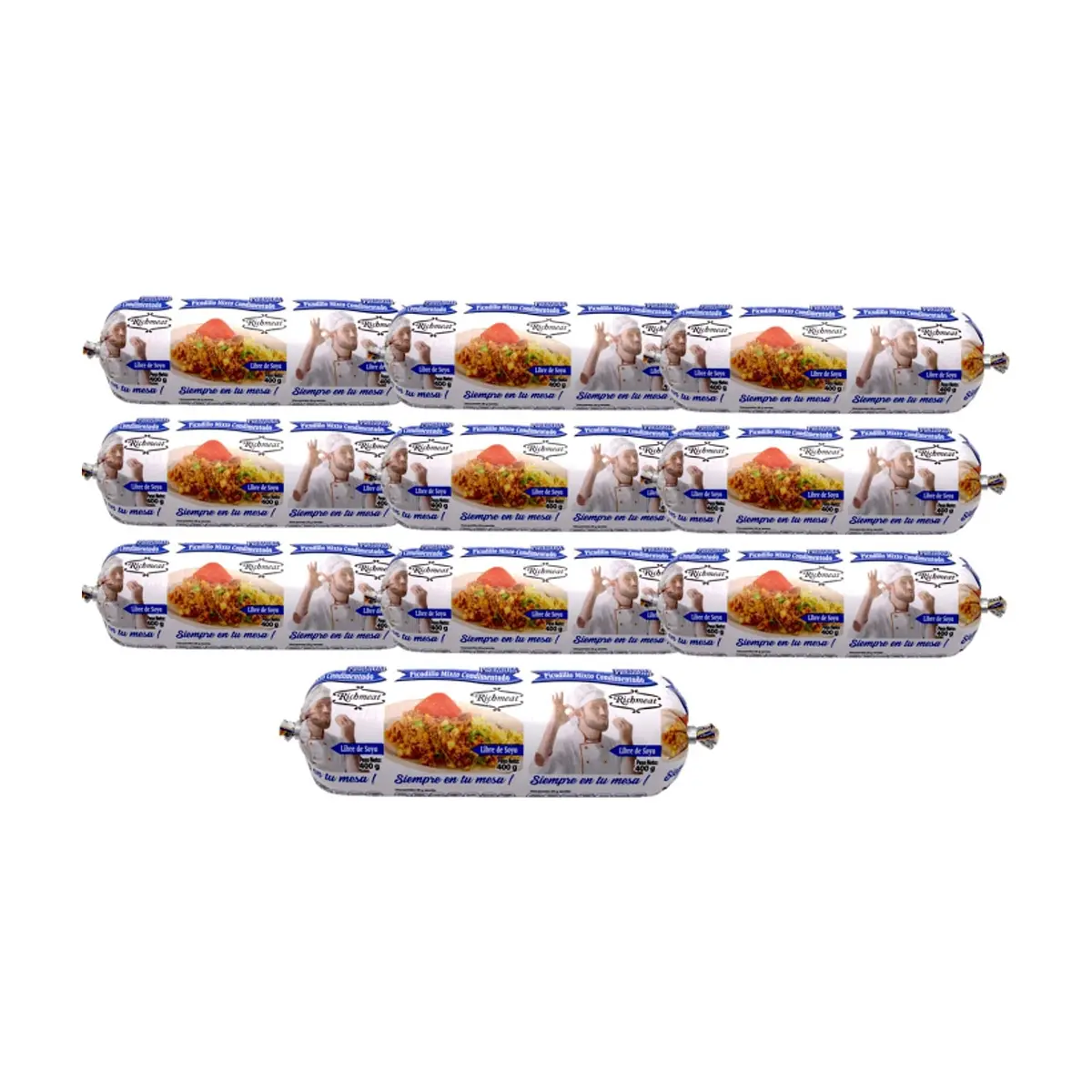 Picadillo mixto condimentado de pollo y cerdo El Cocinerito Richmeat (10 x 400 g / 14.10 oz)