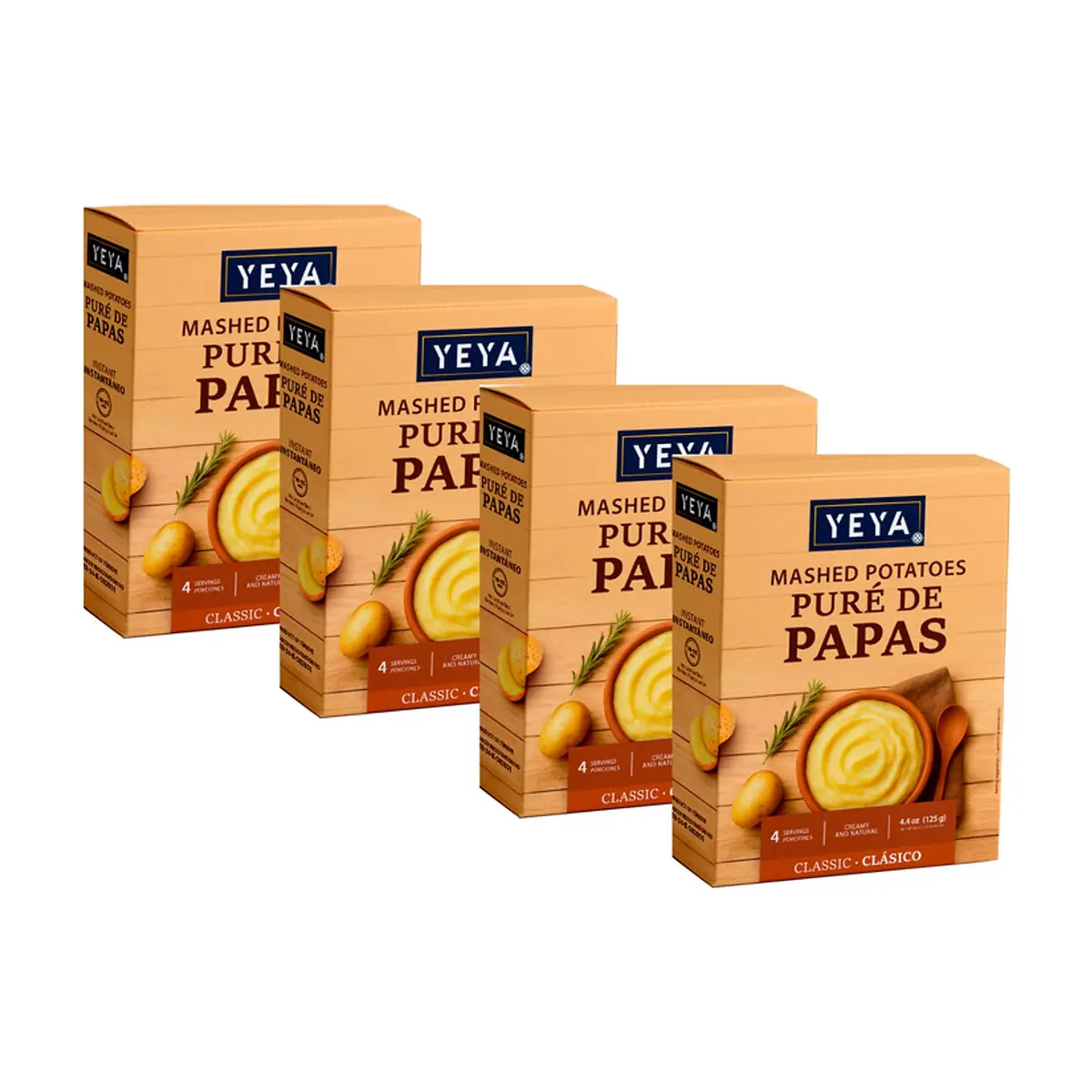 Puré de papas YEYA (4 x 4.4 oz / 125 g)