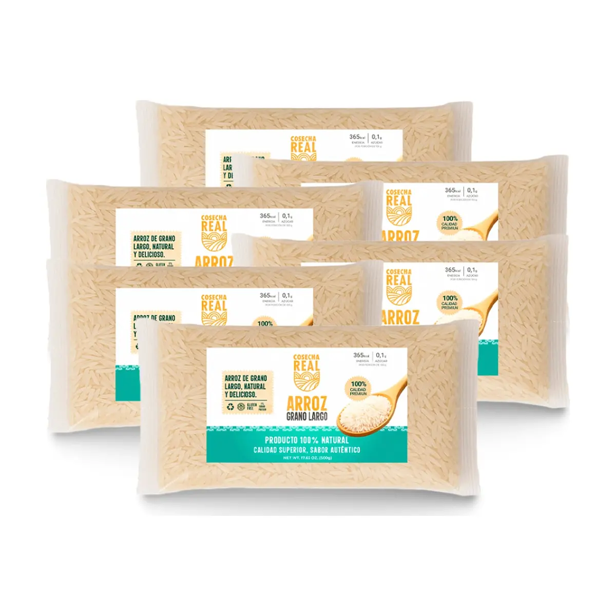 Arroz de grano largo Cosecha Real (6 x 500 g / 1.1 lb)