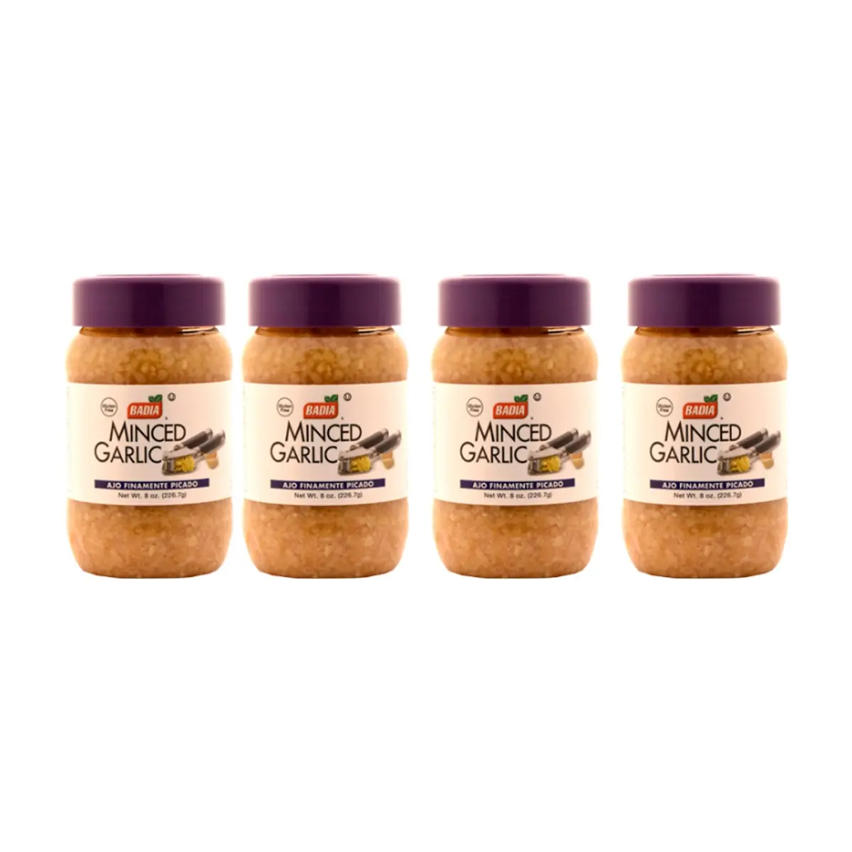 Ajo finamente picado Badia (4 x 226.7 g / 8 oz)