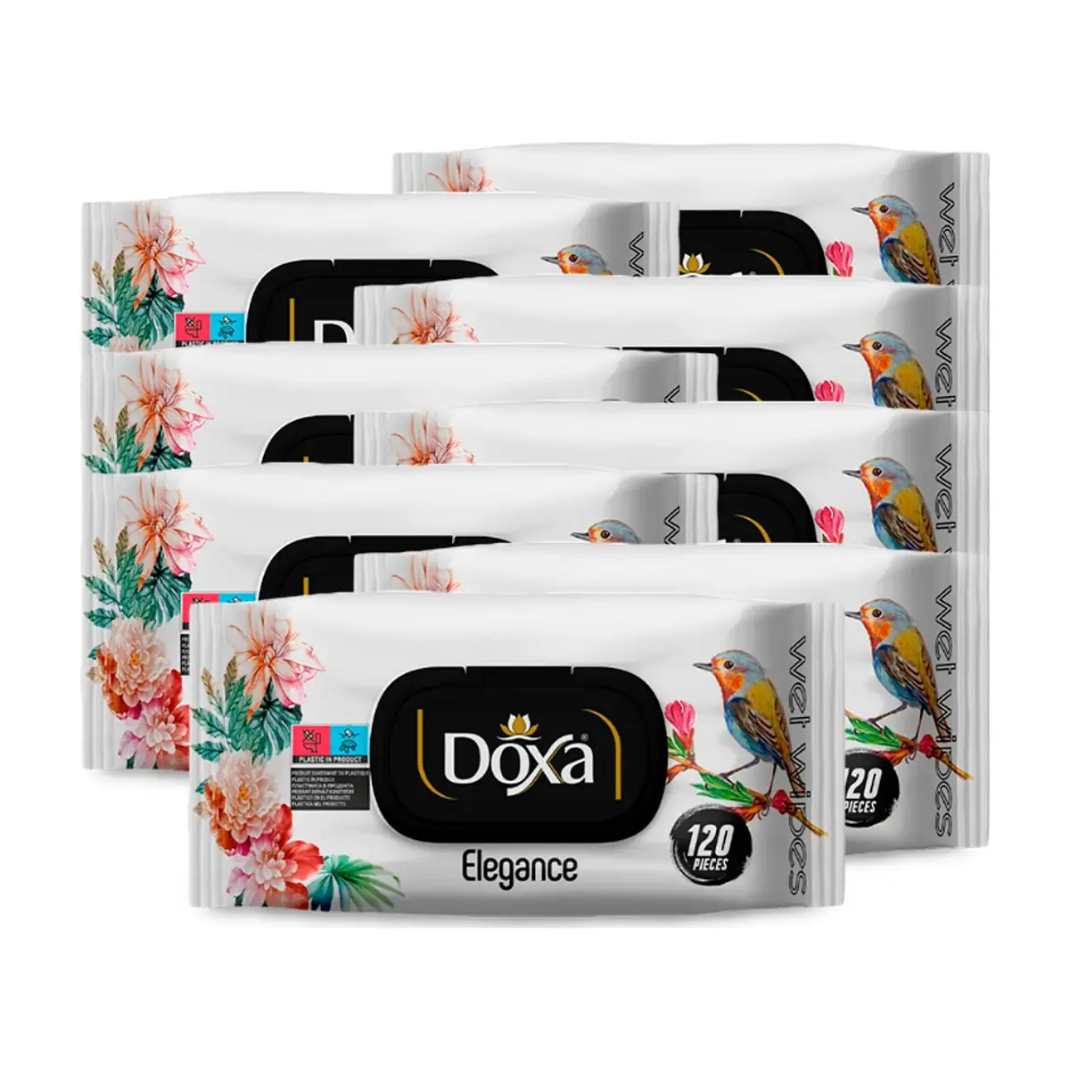 Toallitas húmedas Doxa Elegance (8 x 120 U)