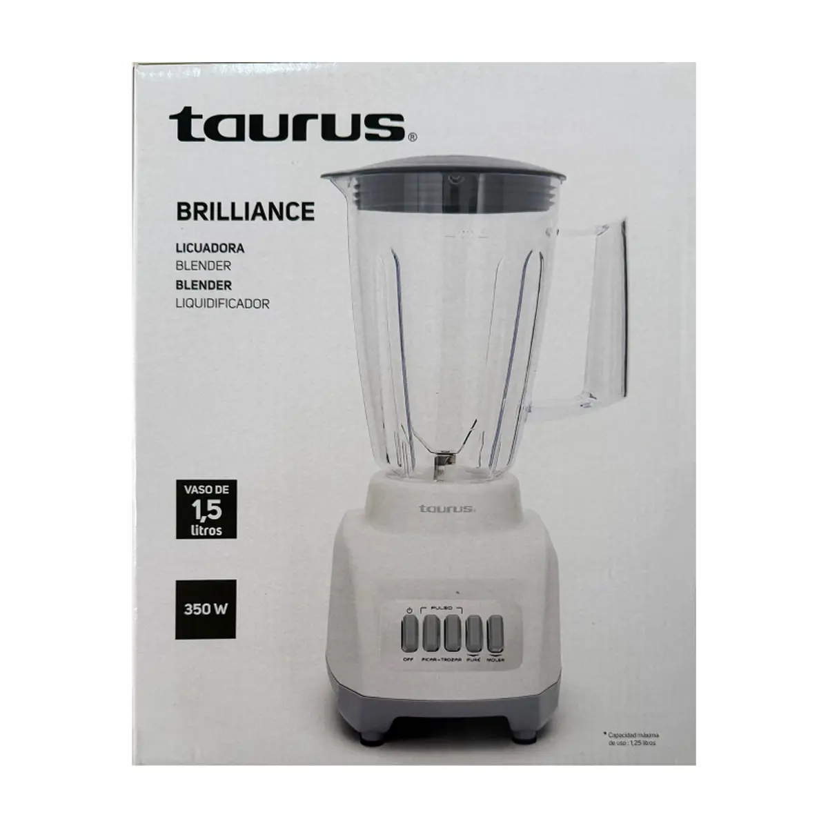 Licuadora blanca 350 W Taurus Brilliance - Thumbnail 2