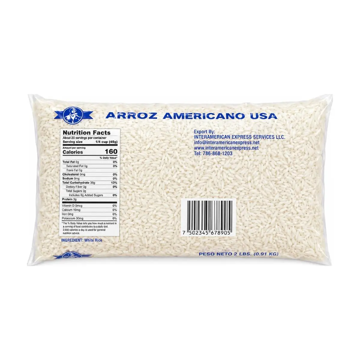 Arroz americano Aloy (0.91 Kg / 2 lb) - Thumbnail 2
