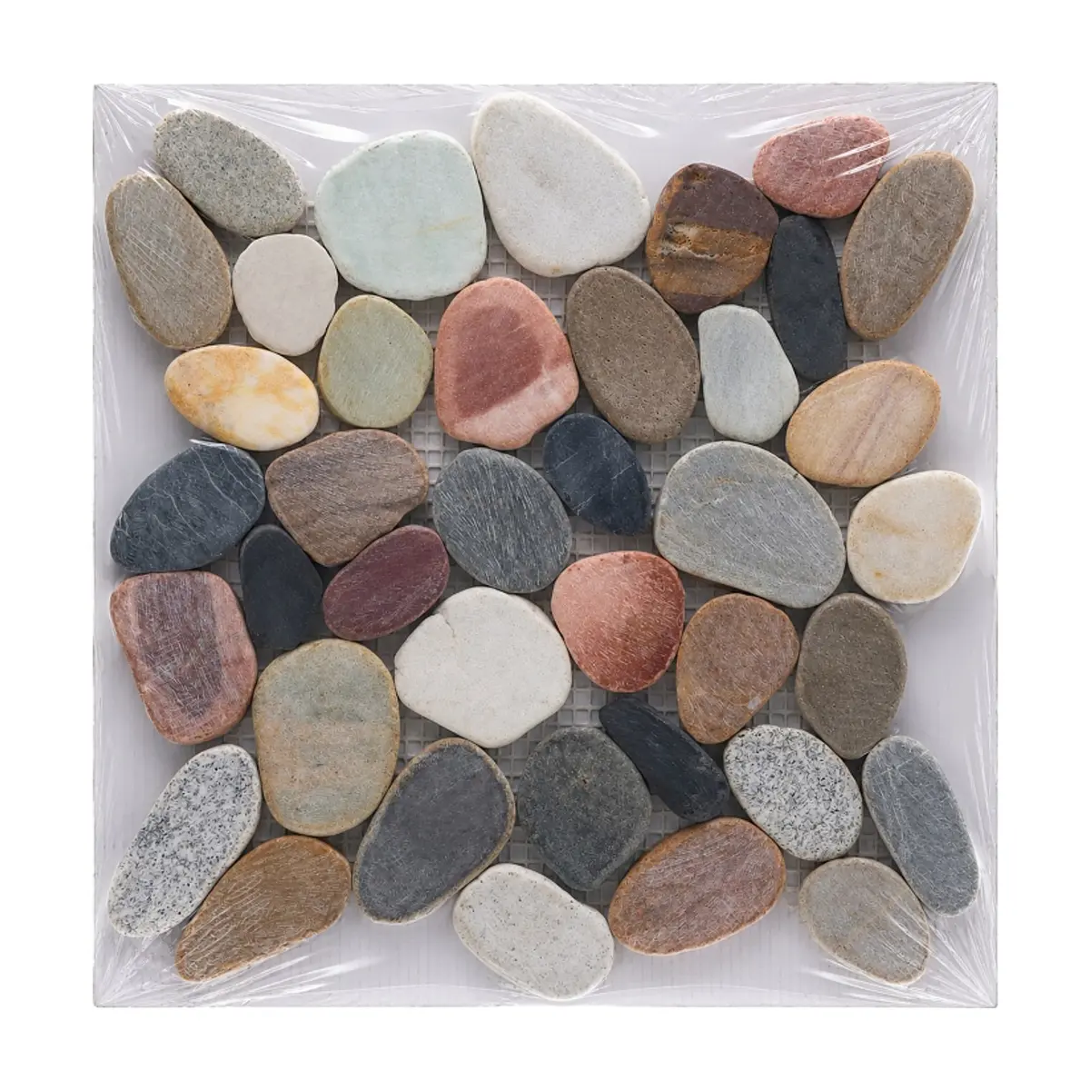 Caja de losas mosaico Urbana multi piedra de río natural 27 x 27 cm Zeric (10 U)