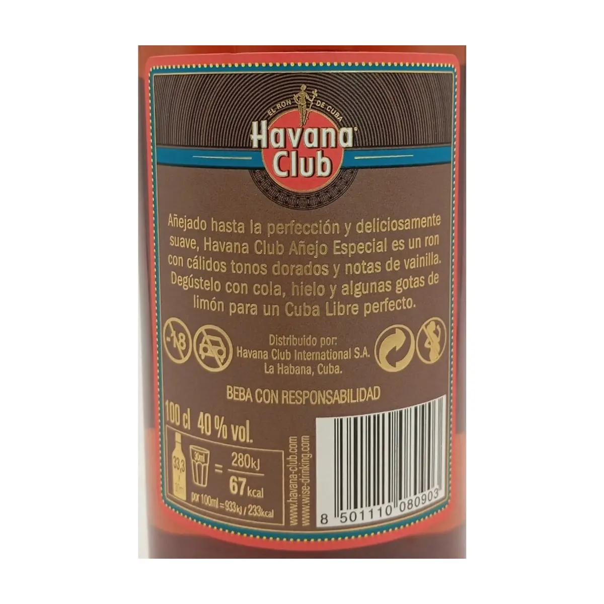 Botella de ron Añejo Especial 40% vol Havana Club (700 ml) - Thumbnail 3