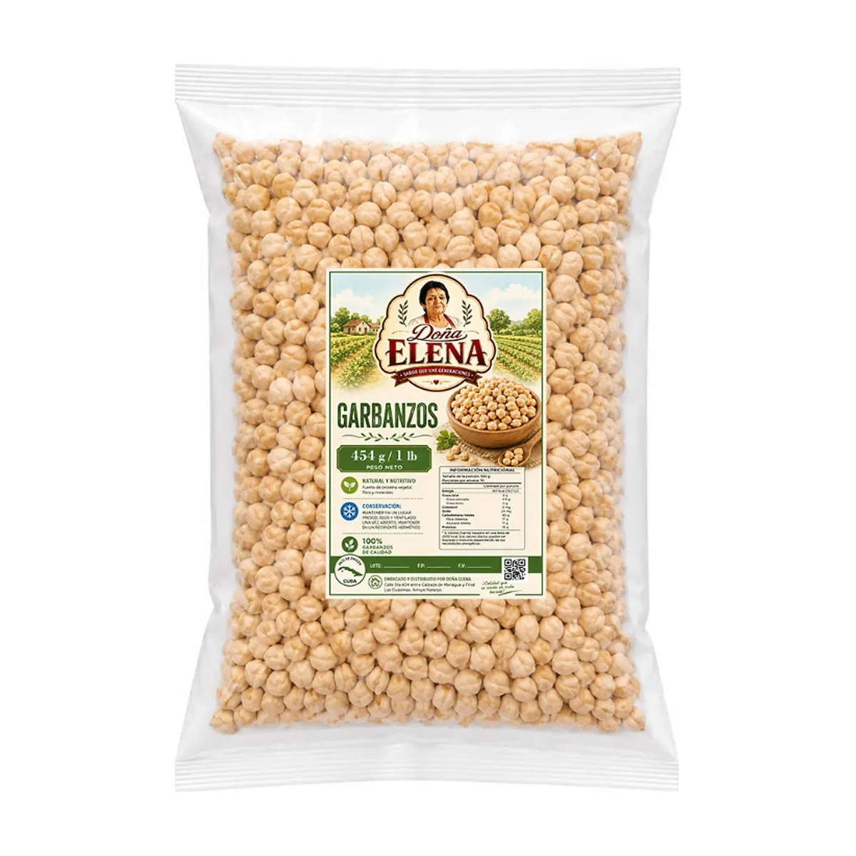 Garbanzos Doña Elena (454 g / 1 lb) - Miniatura 1
